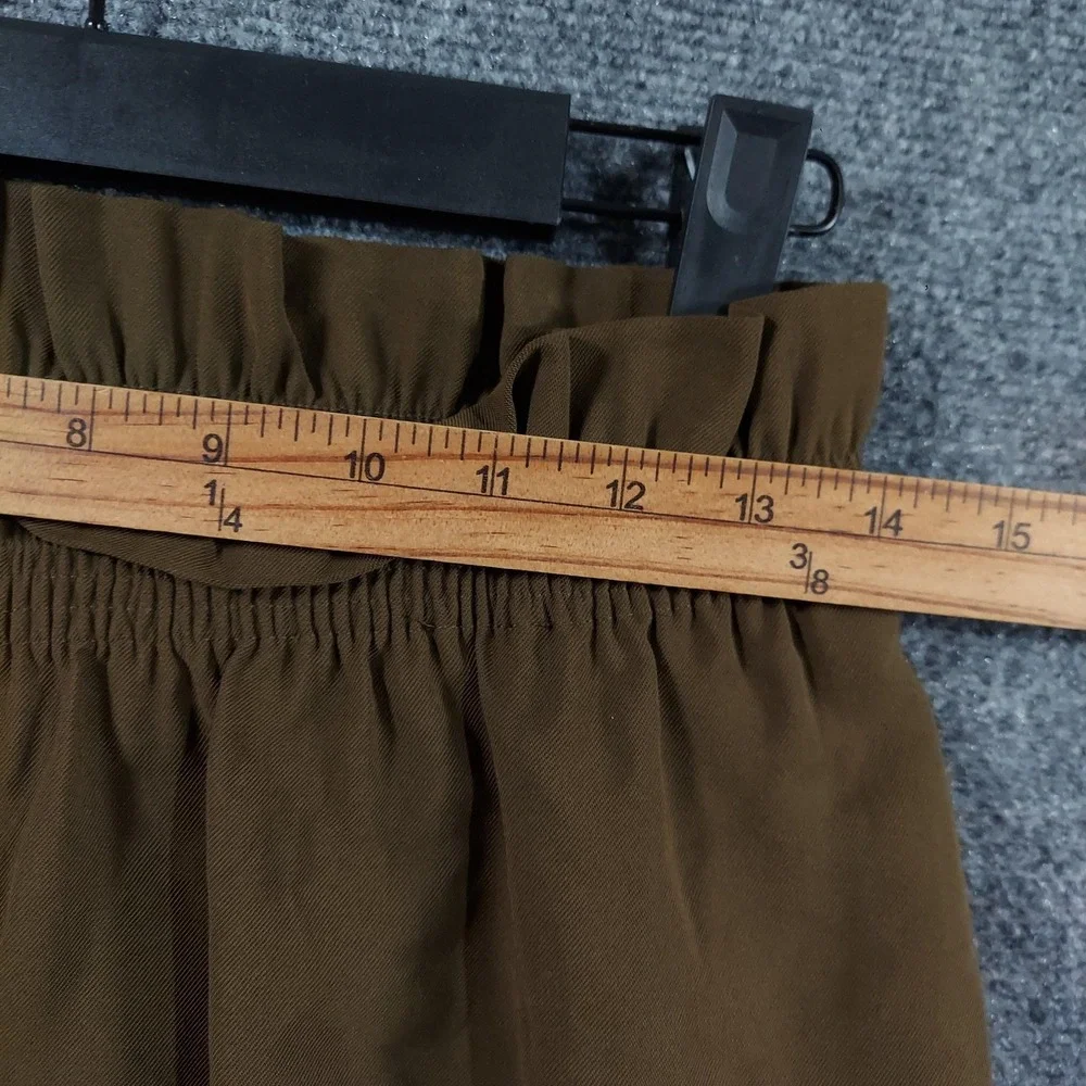 H&M Skirt Womens‎ 6 Brown Straight Knee Length Elastic Waist Pockets Lightweight